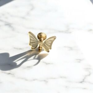 Vintage Avon Gold Butterfly Pin. Frosted wings.